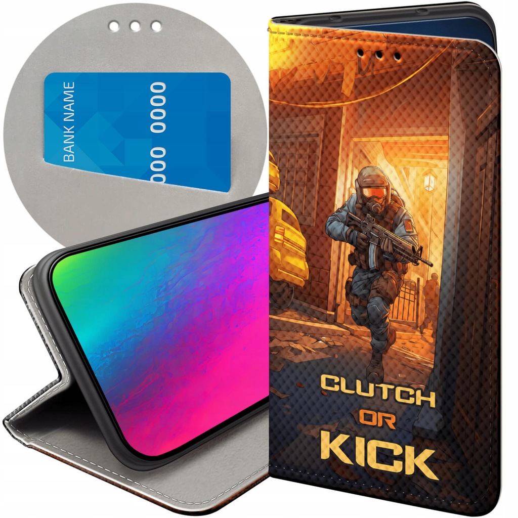 ETUI Z KLAPKĄ DO SAMSUNG A51 WZORY CS GO COUNTER-STRIKE FUTERAŁ POKROWIEC