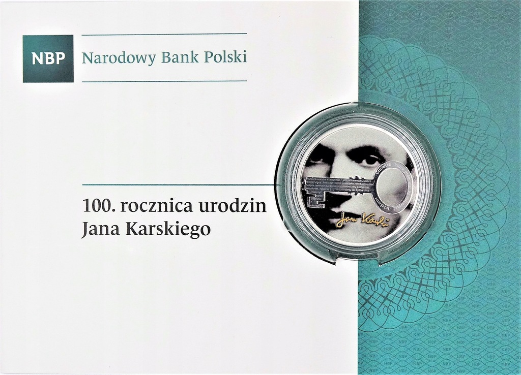 10 zł 2014 - Jan Karski KOLOR L