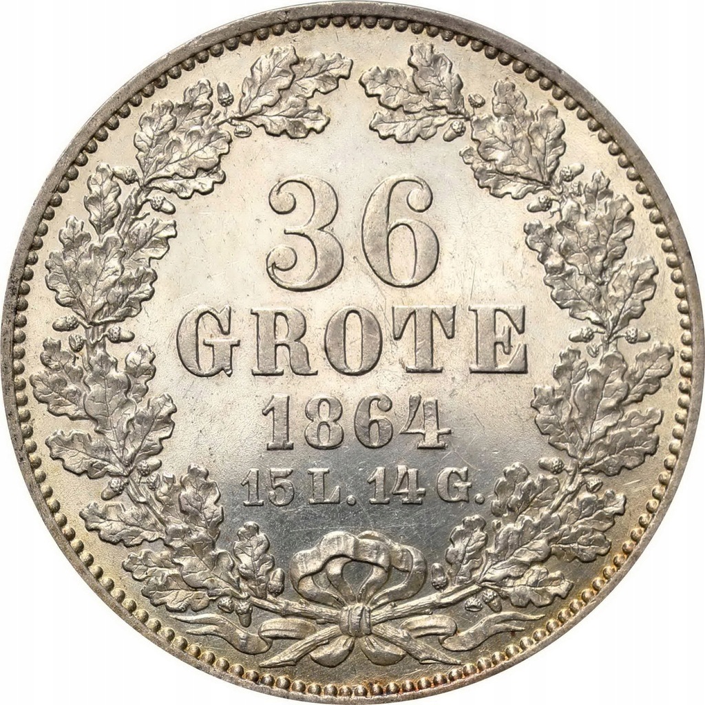 Niemcy, Brama. 36 grote 1864 - RZADKIE