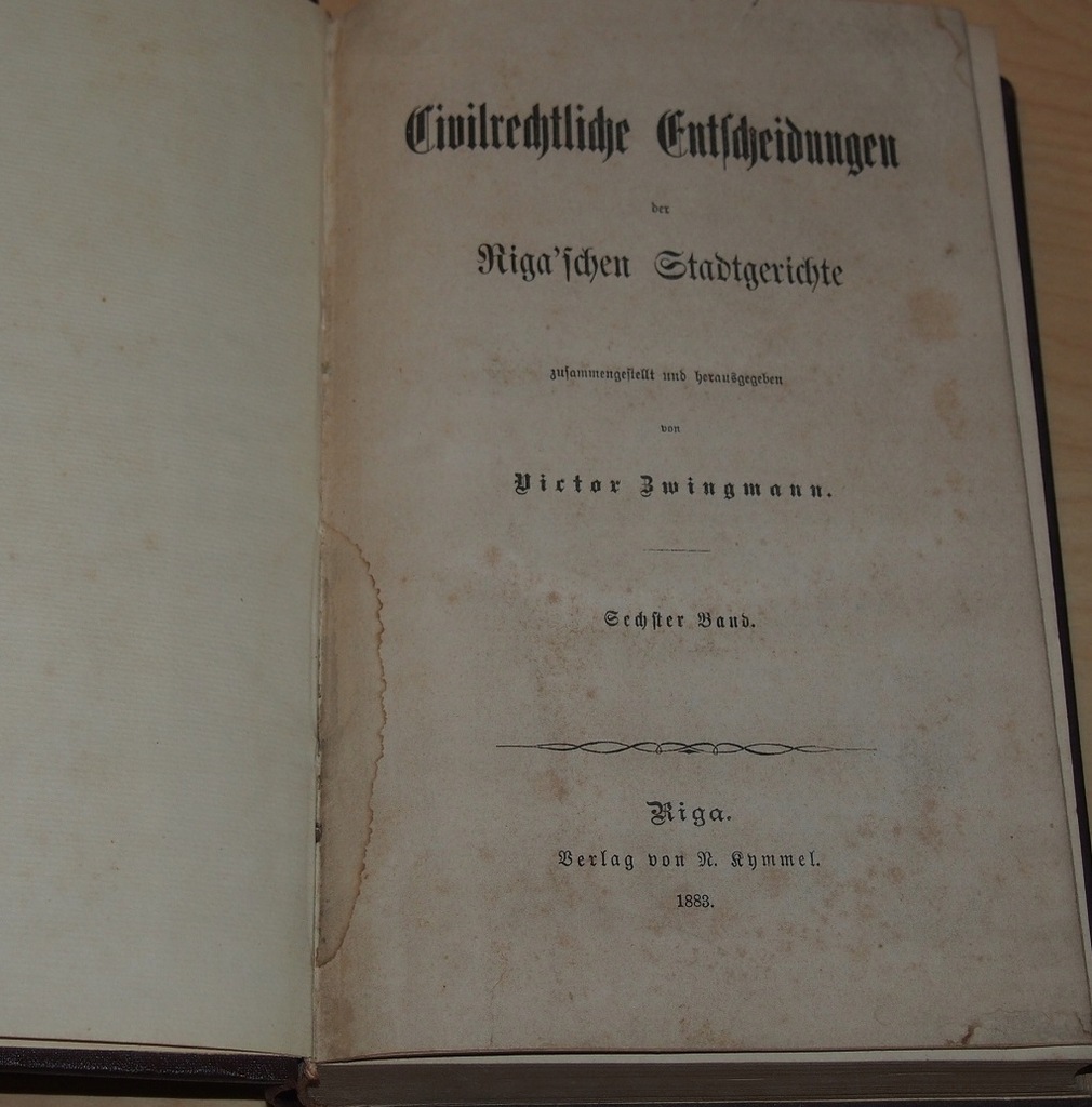 RYGA 1898. WYROKI SĄDU MIEJSKIEGO.