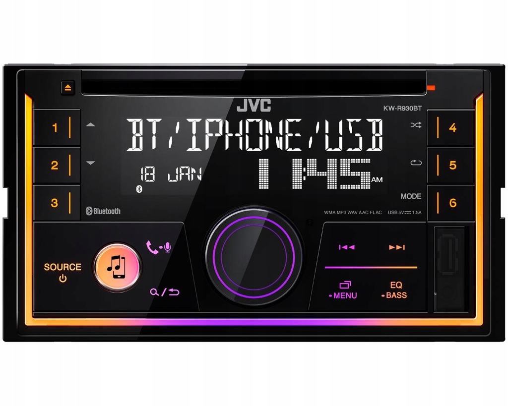 JVC KWR930BT Radio 2 DIN für Honda CR-V 2006-2012 RE5/RE6/RE7 