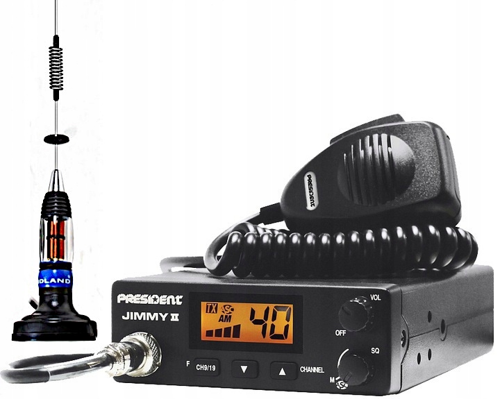 CB Radio President JIMMY ASC+ Antena Midland LC-59