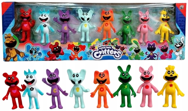 8 x FIGURKI SMILING CRITTERS POPPY PLAYTIME UŚMIECHNIĘTE ZWIERZĘTA