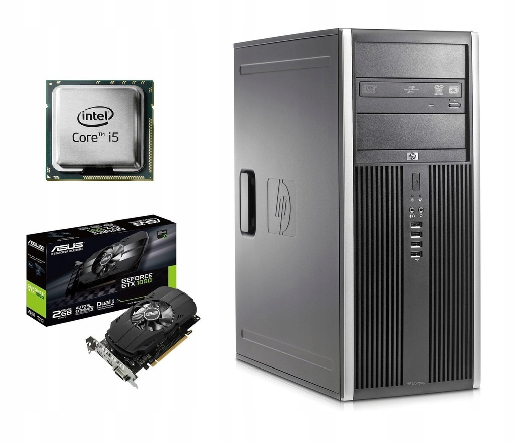 Komputer PC do gier HP i5 8GB 500HDD GeForce 1050