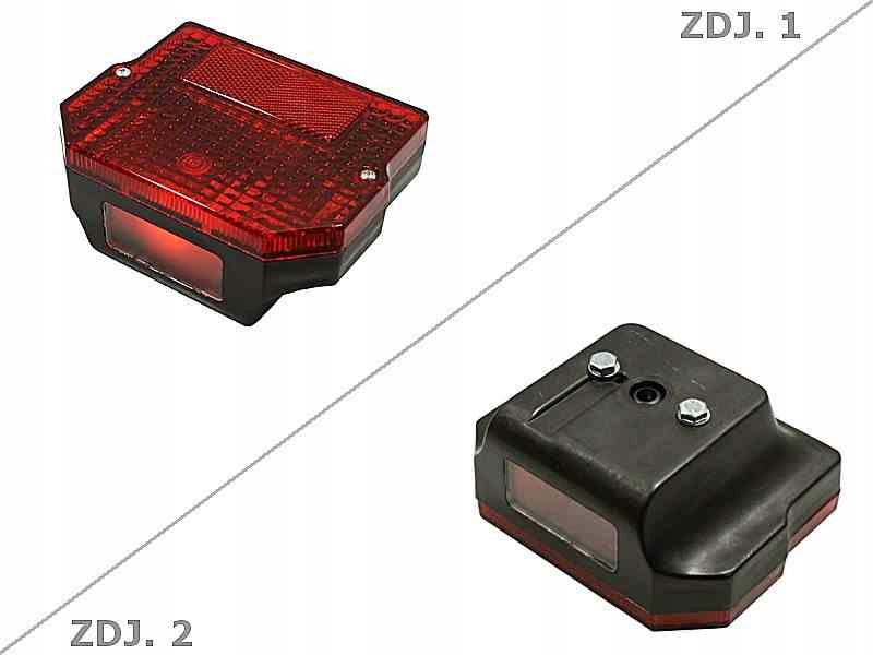 LAMPA TYŁ MZ KWADRAT CZERWONA