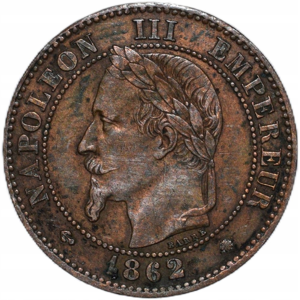 Francja 2 centymy 1862 A