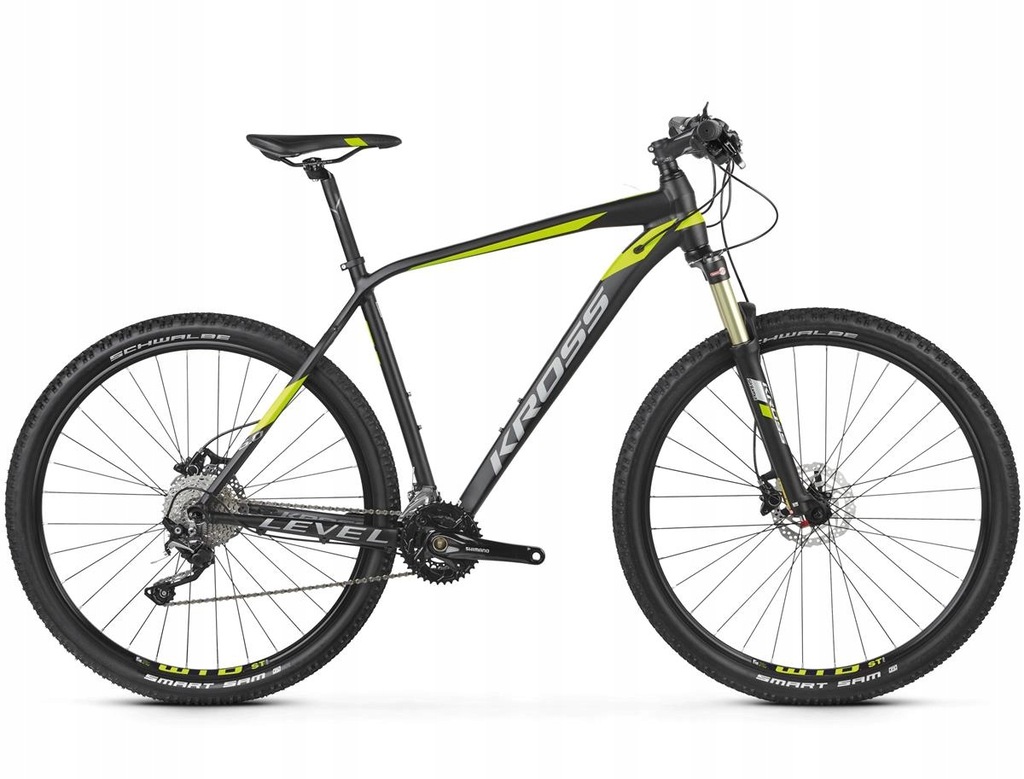 MTB Hardtail Kross Level 6.0 29 Czarny XL Żółty