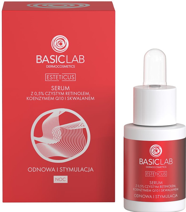BASICLAB SERUM Z RETINOLEM 0,5 Q10 I SKWALAN 15ML 11791909976