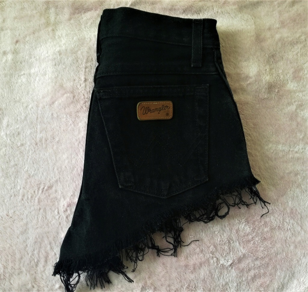 Wrangler spodenki czarne wysoki stan XS j. levis