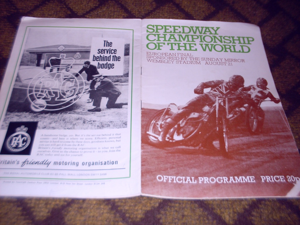 1971 Wembley Finał Europejski IMŚ - wypełniony