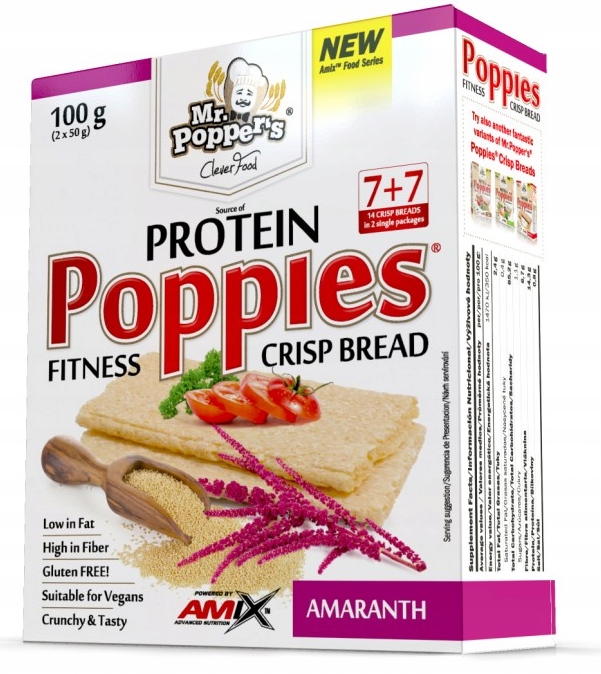 Amix Poppies Crisp Bread crupkie pieczywo amarant