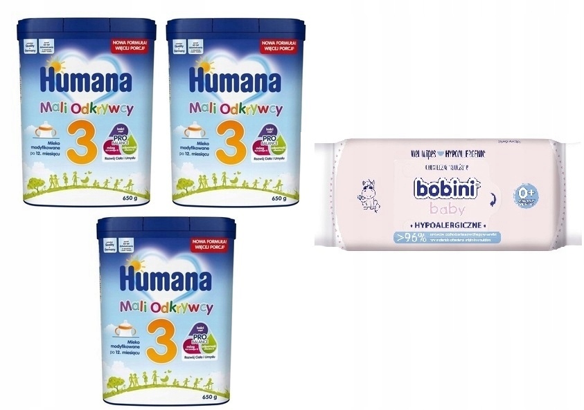 HUMANA 3 MLEKO NASTĘPNE PO 12M+ 3x650G CHUSTECZKI