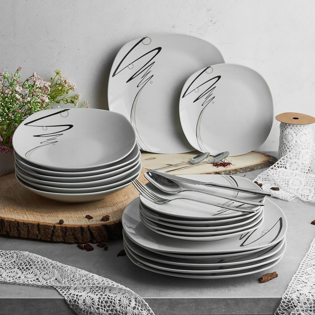 Купить Набор тарелок сервисных Tadar Wstega 18 эл.: отзывы, фото и ...