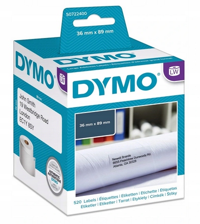 Dymo Etykiety 99012 S0722400 36x89mm 2 x 260szt