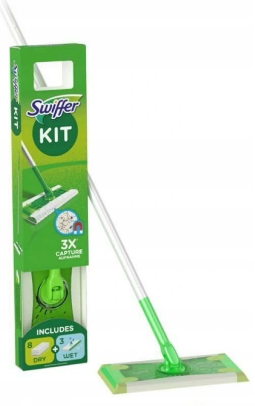 SWIFFER Mop Zestaw Startowy Mop + 11 Wkładów 12080129107 oficjalne