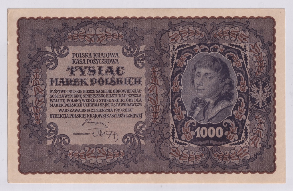1000 Marek Polska 1919 3 Serja AS