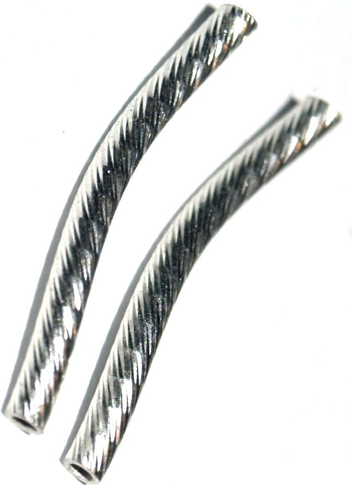 rurka srebrna diamentowana skręcona 2cm/2mm/0,8mm