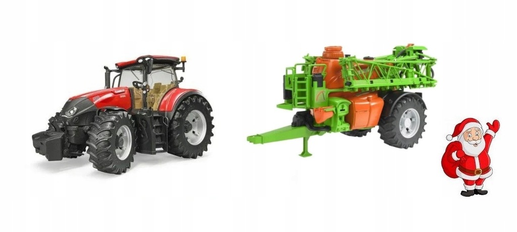 ZESTAW Traktor CASE IH OPTUM 300 oraz Opryskiwacz Amazone zaczepiany