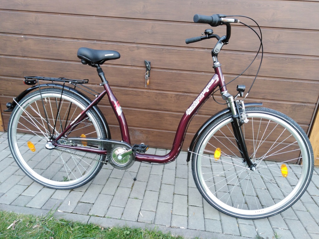 Rower damski miejski niska rama wsiad NOWY łabędź 7534690768