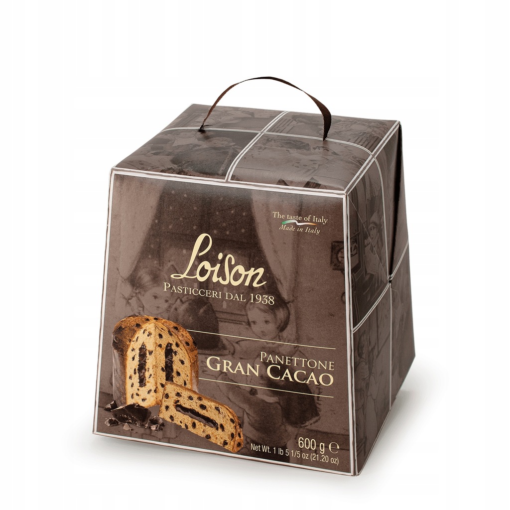 Włoska babka Panettone z kremem czekoladowym i kawałkami czekolady 1 kg