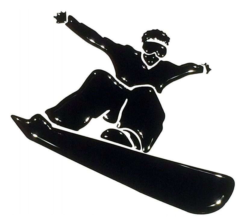 Naklejka 3D Snowboard E27-007 Kolor: czarny