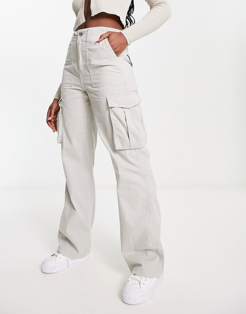 BERSHKA SPODNIE CARGO KIESZENIE W4J XXC__XXL