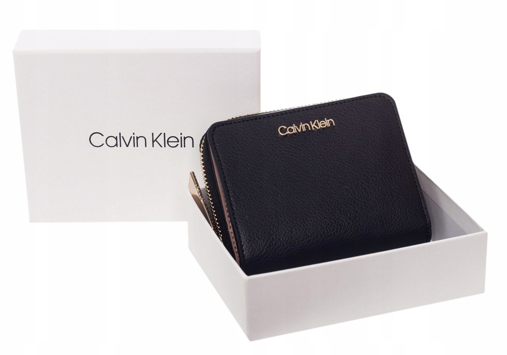 CALVIN KLEIN PORTFEL DAMSKI ENFOLD MED FLAP BLACK