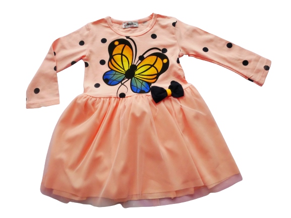 Sukienka motyl, motylek tiul brzoskiwnia 110/116