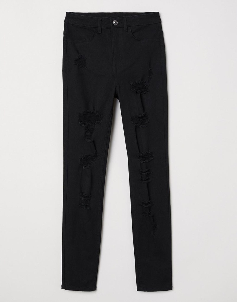 08E175 H&M__MJ9 SPODNIE JEANS WYSOKI STAN__S