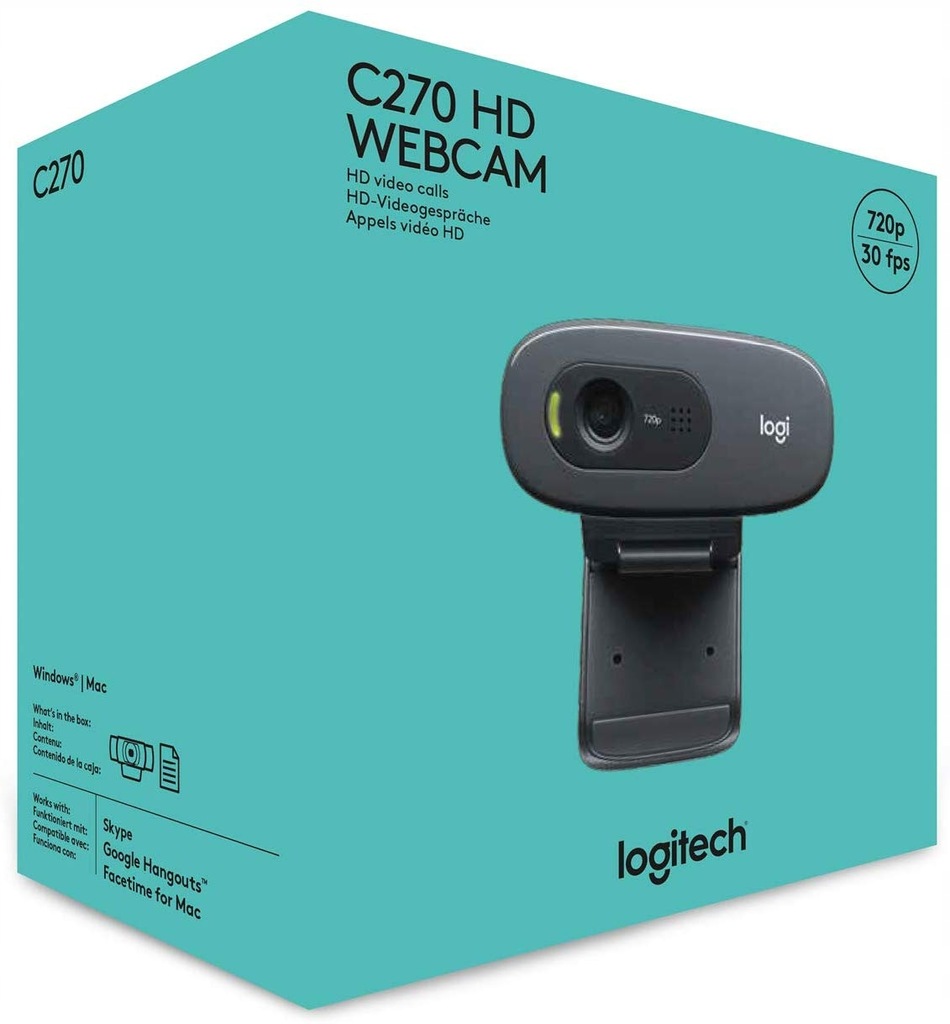 Купить Веб-камера Logitech C270 HD по Skype: отзывы, фото, характеристики в интерне-магазине Aredi.ru