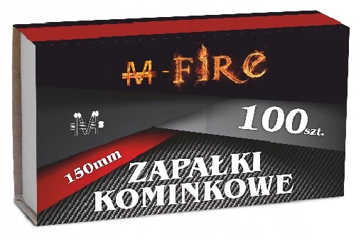 Zapałki 150 mm KOMINKOWE 100 szt x 10 pudełek