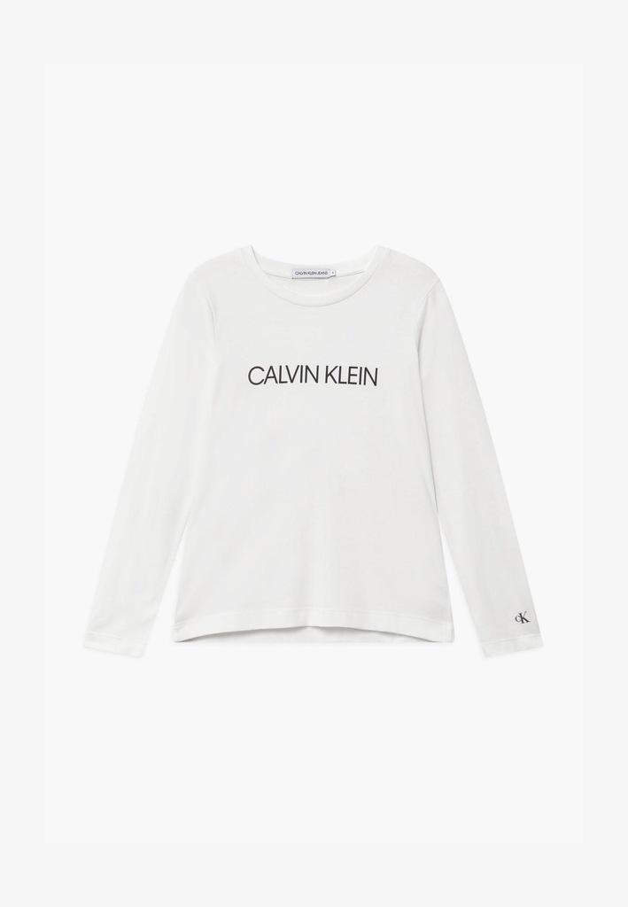 L2E225*CALVIN KLEIN BLUZKA BIAŁA LOGO 164 CM T01