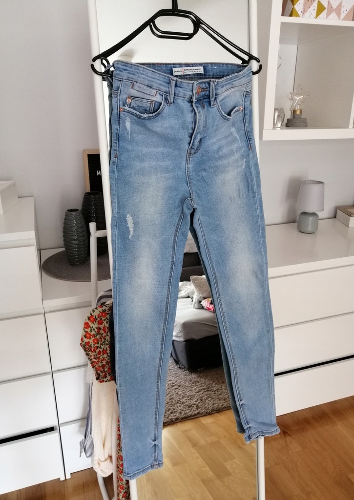 Spodnie rurki jeansy Zara 34 XS stradivarius okazj