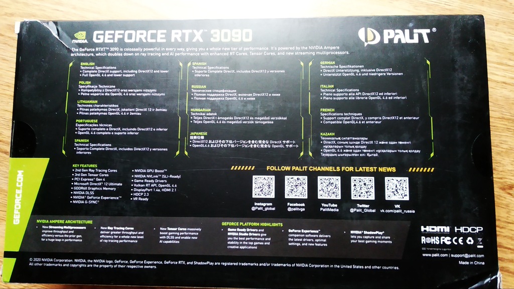 Купить Видеокарта Palit RTX 3090 GamingPro OC 24 ГБ: отзывы, фото, характеристики в интерне-магазине Aredi.ru