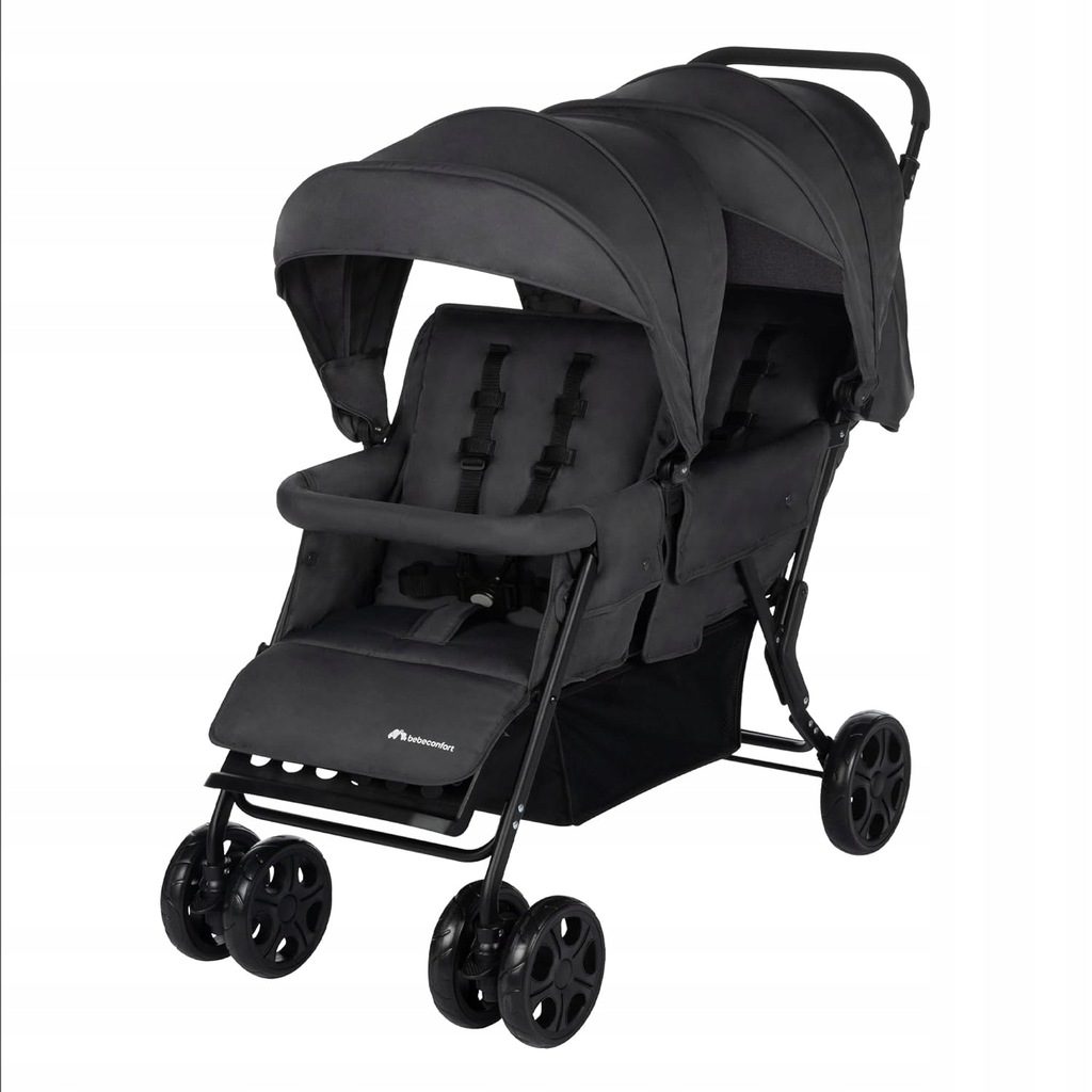 BEBE CONFORT WÓZEK BLIŹNIACZY SPACEROWY TEAMY MINERAL GRAPHITE