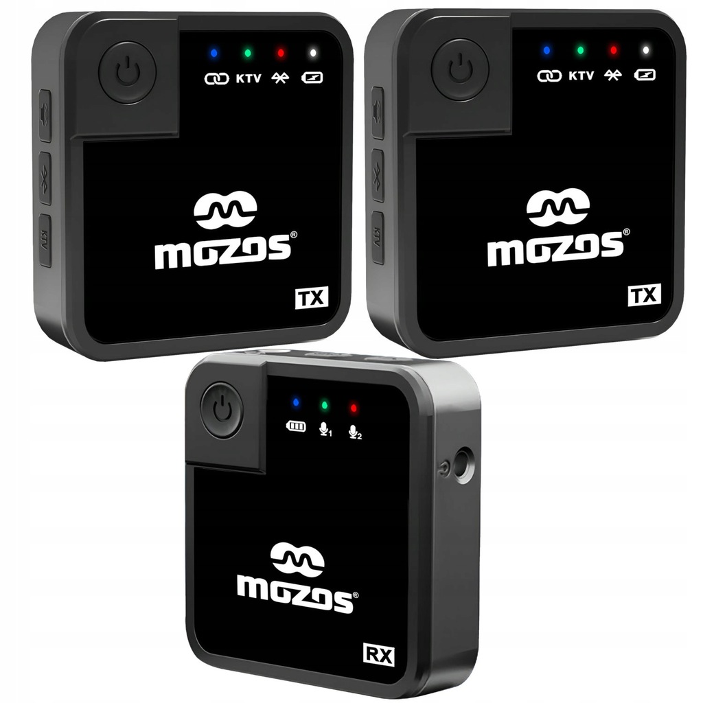 MOZOS MX1-DUAL DWA MIKROFONY BEZPRZEWODOWE MIKROPORTY ZESTAW PODWÓJNY