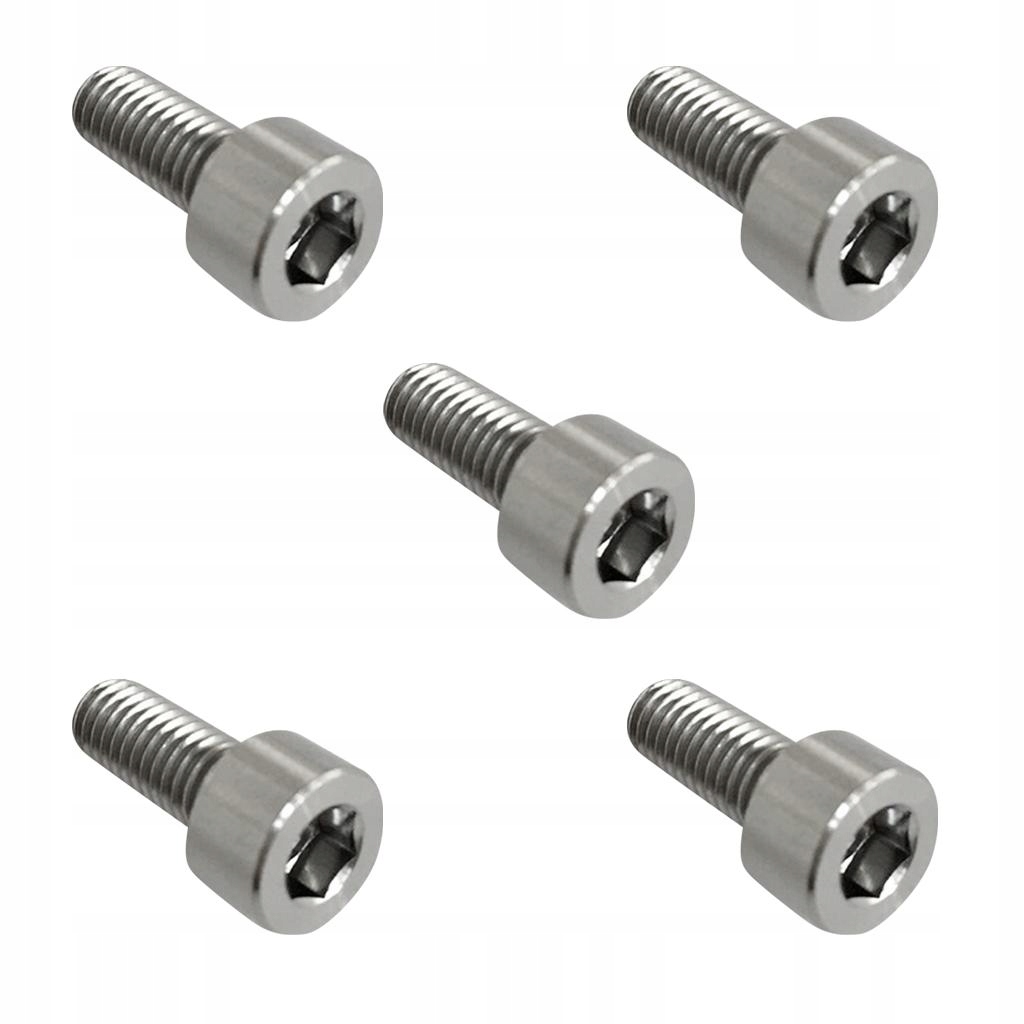 5pcs M6*15 Titanium Alloy GR5 TC4 Hexagon Cap Head Socket Allen Key Screws