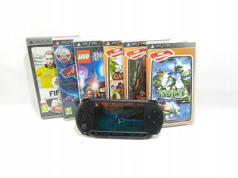 KONSOLA PSP SLIM E1004 + 7 GIER + KARTA 8GB