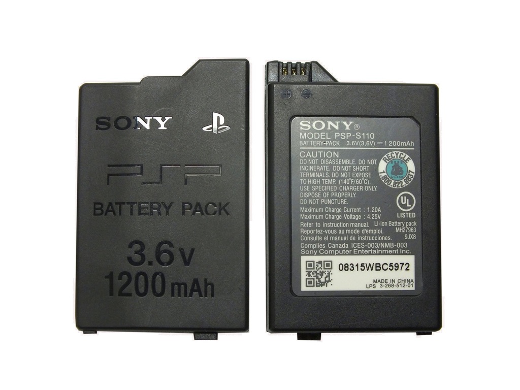 Nowa bateria 1200mAh 100% Sony do każdej PSP Slim