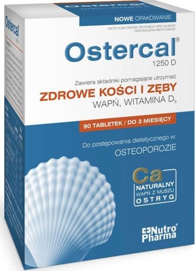 OSTERCAL 1250 D mocne kości i zęby 90 tabletek