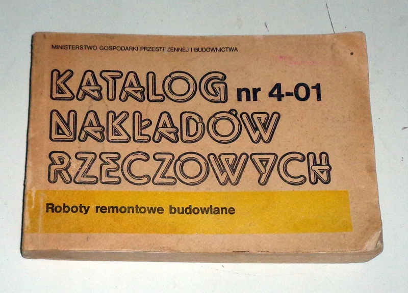 Katalog Nakładów Rzeczowych - remontów - 1988r.