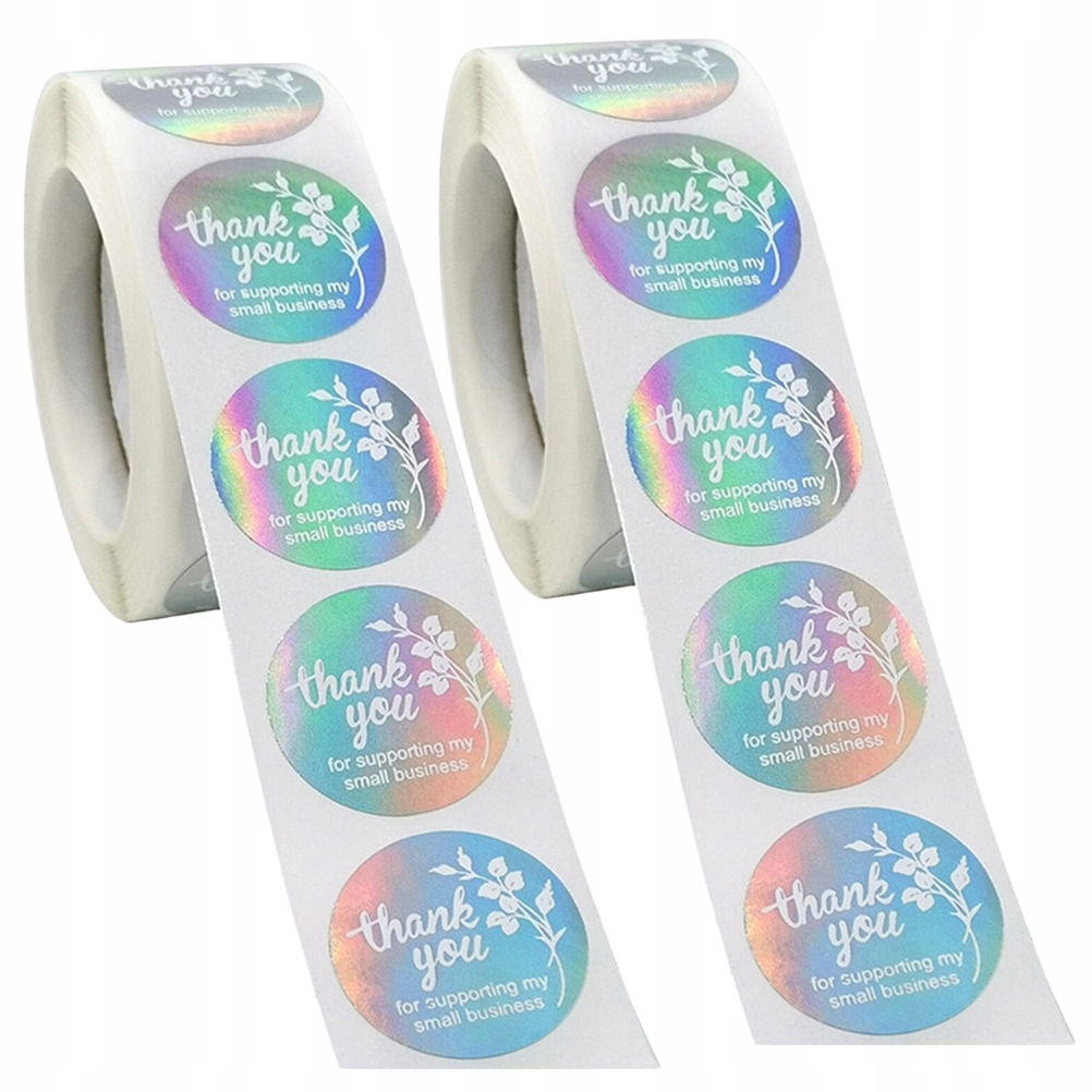 Floral Decor Sticker Roll Labels Round 2 Rolls