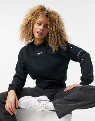 NIKE BLUZA DAMSKA CZARNA DŁUGI RĘKAW LOGO L 2RNC