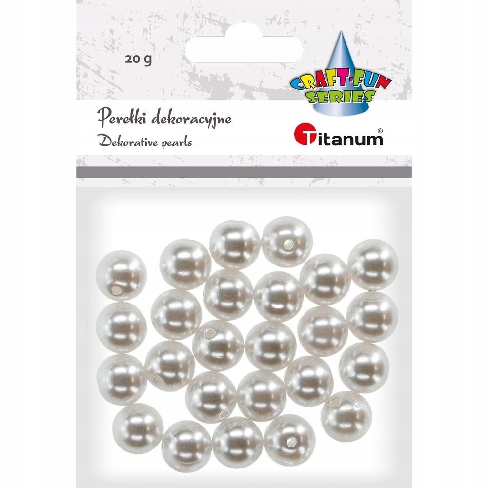 Perełki Titanum Craft-Fun Series 12mm biały perłow