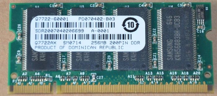 Pamięć HP LASERJET Q7722AX SM0714 256MB 200PIN DDR