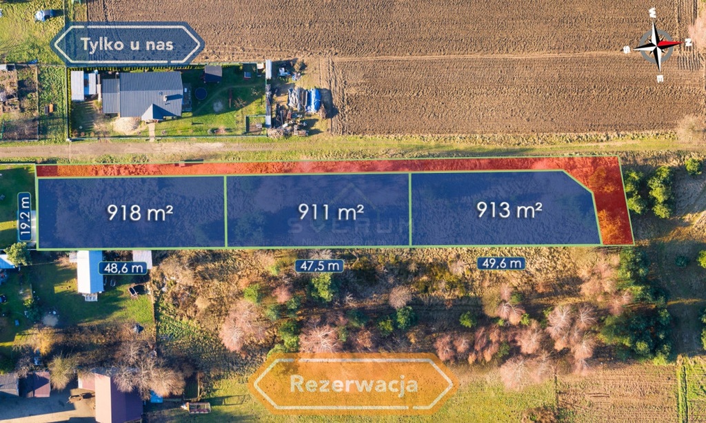 Działka, Krasice, Mstów (gm.), 913 m²
