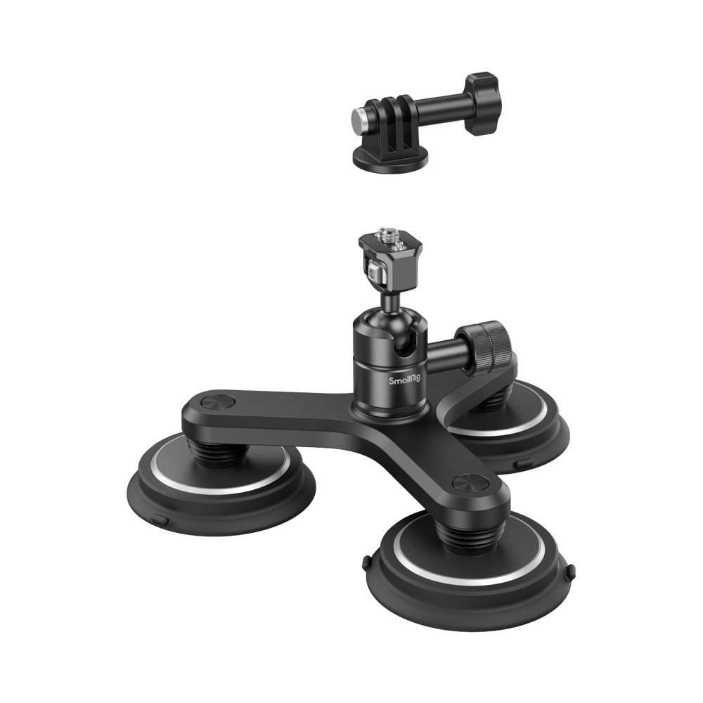SmallRig 4468 mocowanie na kamerę sportową, Magic Arm z potrójną przyssawką