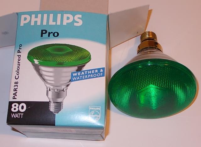 PHILIPS Żarówka dyskotekowa 80W 230V E27 zielona