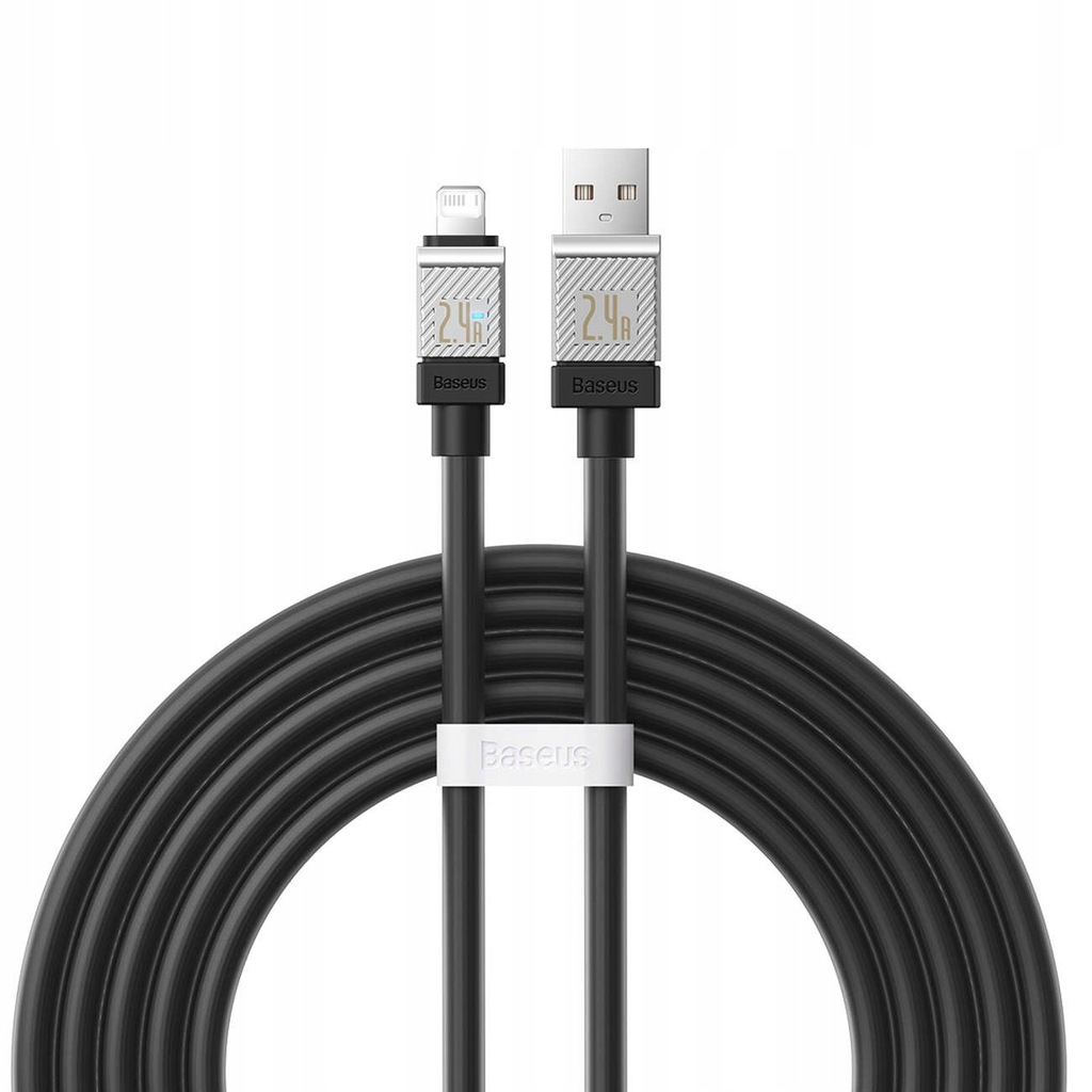 Kabel USB - Lightning 2.4A 1m Baseus CoolPlay - czarny