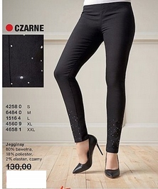 AVON legginsy jeansowe spodnie Czarne S